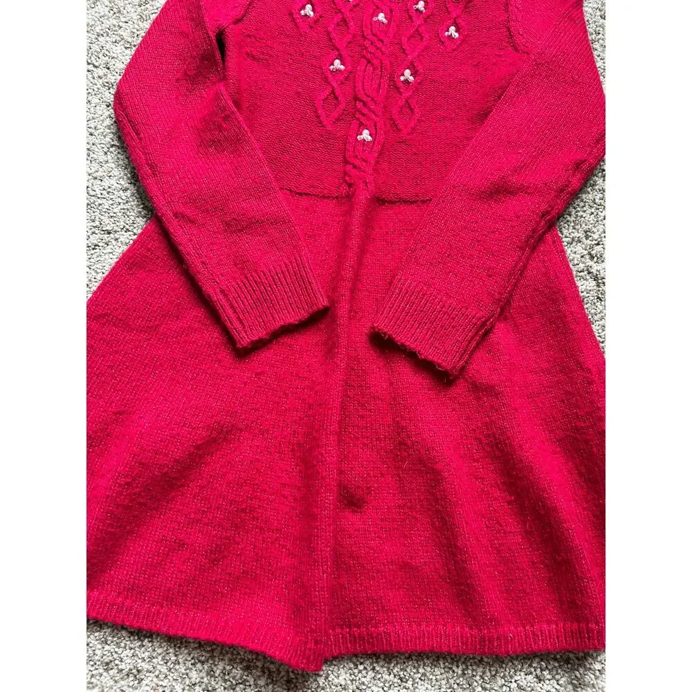 Children's Place Long Sleeve Red Sweater Dress, Size 7/8